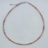 Candy Pearl Jewelry Set Freshwater Ak Pearl Princess Necklace Bracelet (3-4mm)-AFAS002