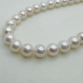 Freshwater AK Pearl Jewelry Set Full String Princess Necklace Round Shape Flawless Freshwater Pearl Necklace (7mm)-AFAS001