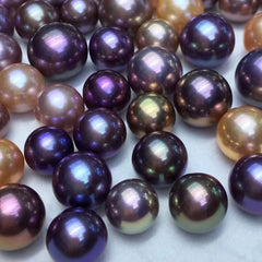 Marvel (10-14mm Deep/Red Wine/Pistachio Color Round Edison Pearl)