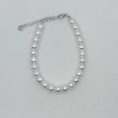 Freshwater AK Pearl Jewelry Set Full String Princess Necklace Round Shape Flawless Freshwater Pearl Necklace (7mm)-AFAS001