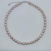 Champagne color Seedless Pearl Freshwater Seedless Pearl Necklace (6-8mm)-AFSN006