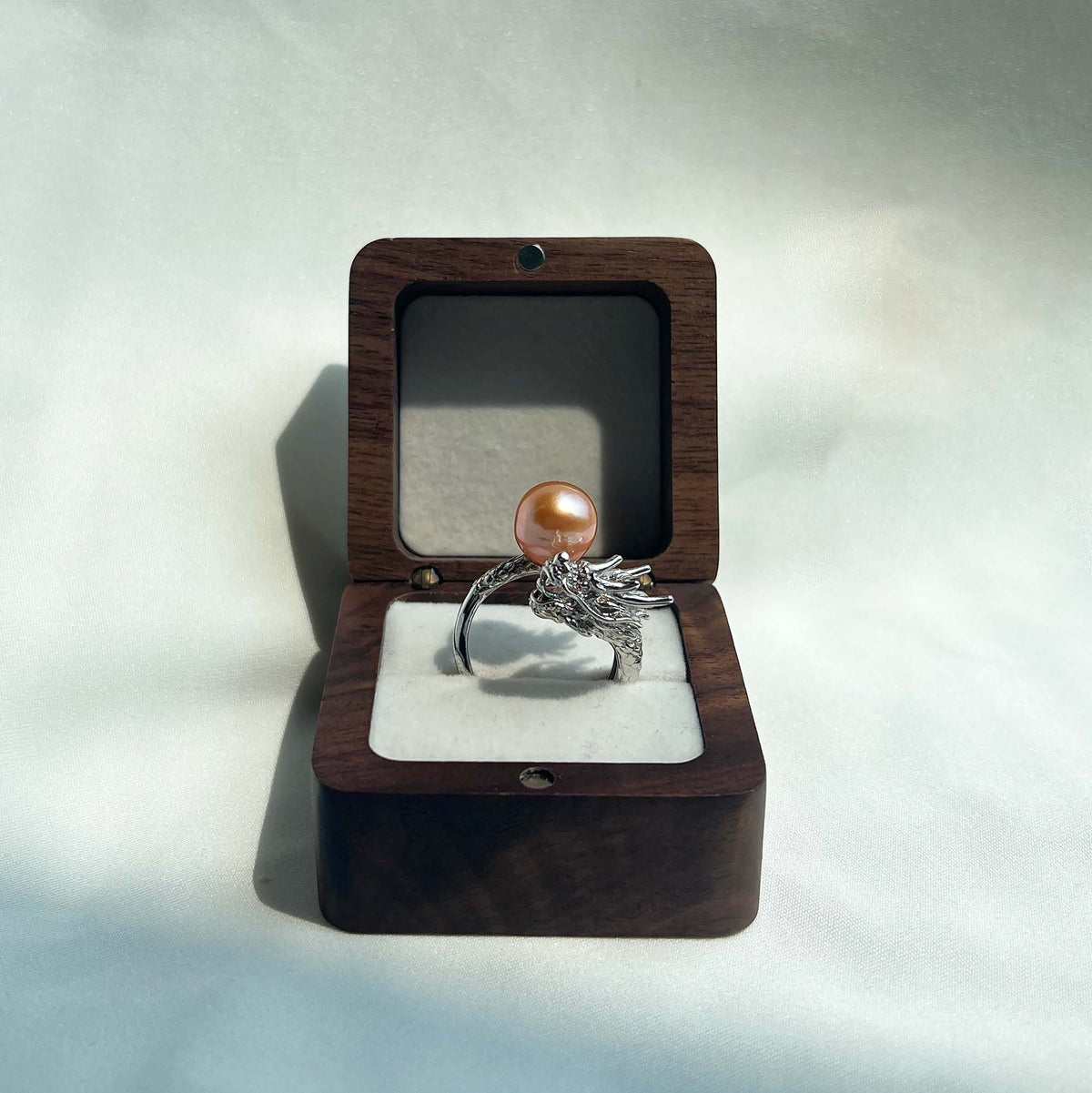 PEARLISM S925 Silver Exquisite and luxurious dragon shaped ring&dragon shaped pendant