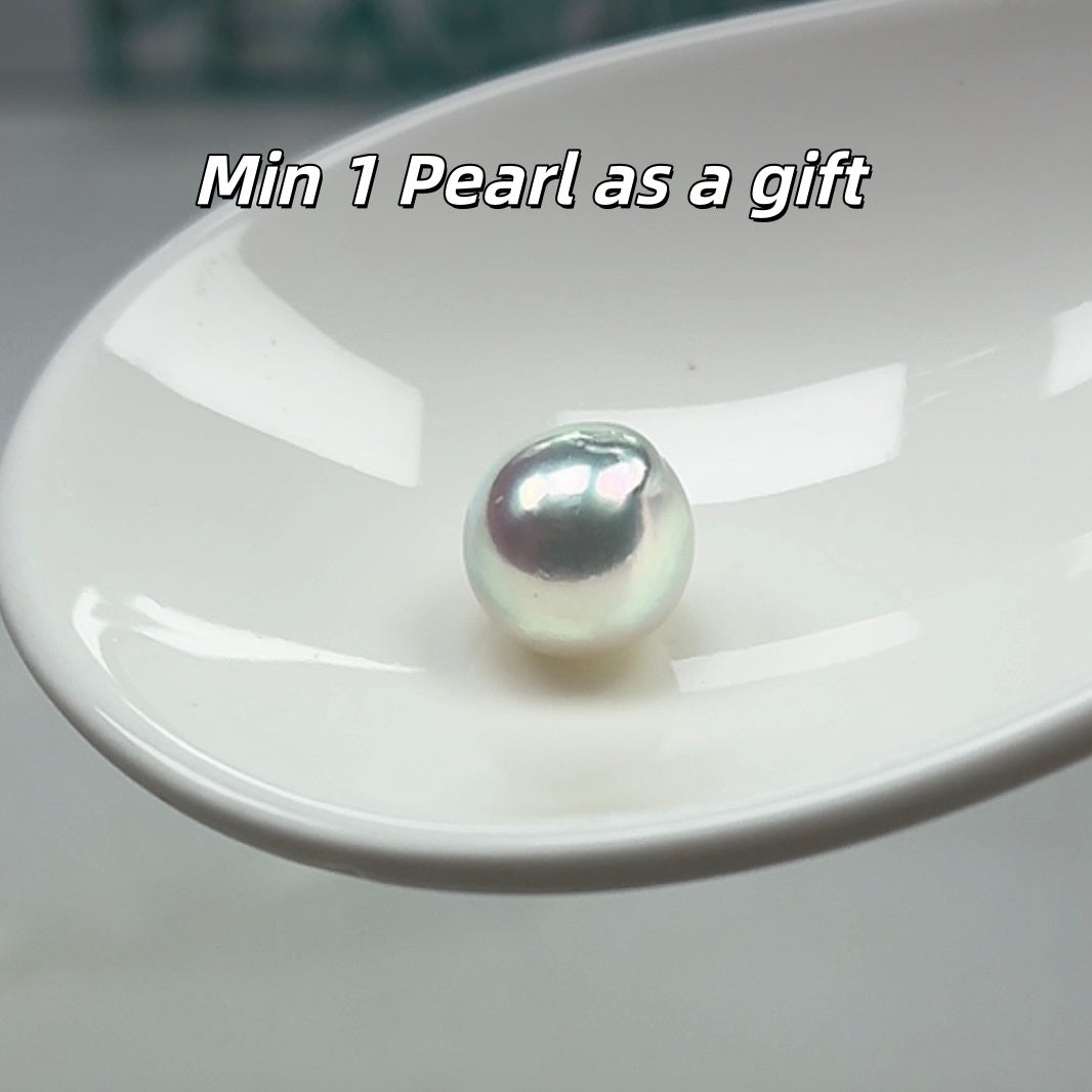 Pearl Earrings  with  Seawater Akoya pearl gift  (1 pearl) [Open in live]｜Freshwater  Pearl  Earrings