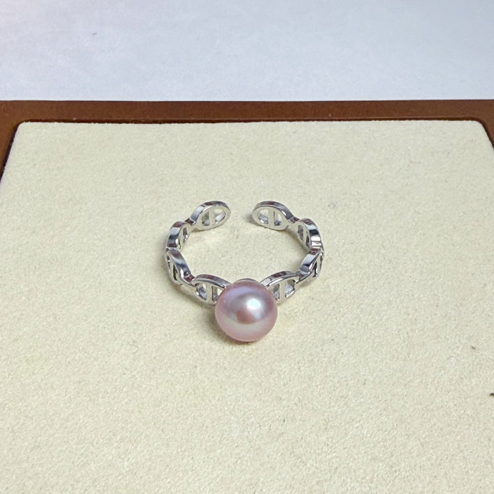 Pearl Ring  with  Freshwater Edison pearl gift  (1 pearls) [Open in live]｜Freshwater Pearl  Ring Adjustable Size