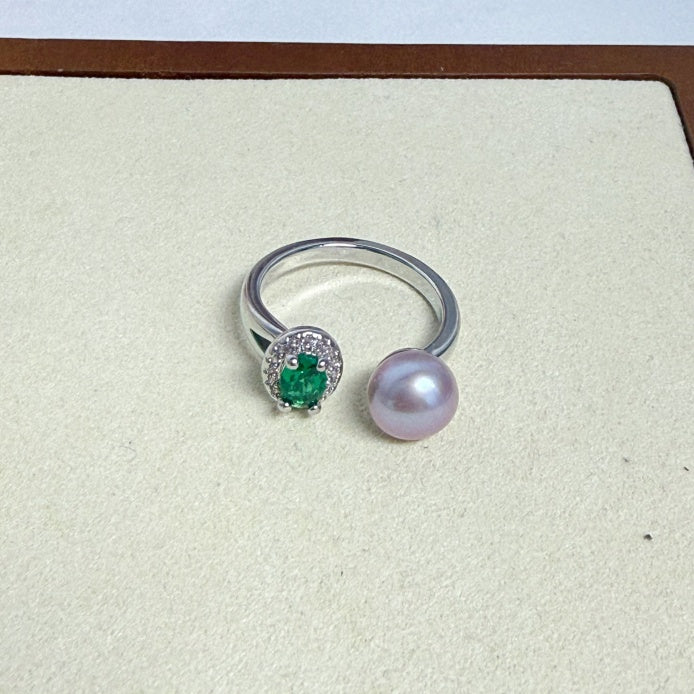 Pearl Ring  with  Freshwater Edison pearl gift  (1 pearls) [Open in live]｜Freshwater Pearl  Ring Adjustable Size
