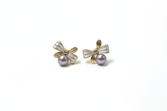 Pearl Earrings  with  Seawater Akoya pearl gift  (1 pearl) [Open in live]｜Freshwater  Pearl  Earrings