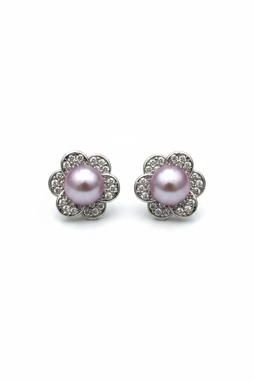 Pearl Earrings  with  Seawater Akoya pearl gift  (1 pearl) [Open in live]｜Freshwater  Pearl  Earrings