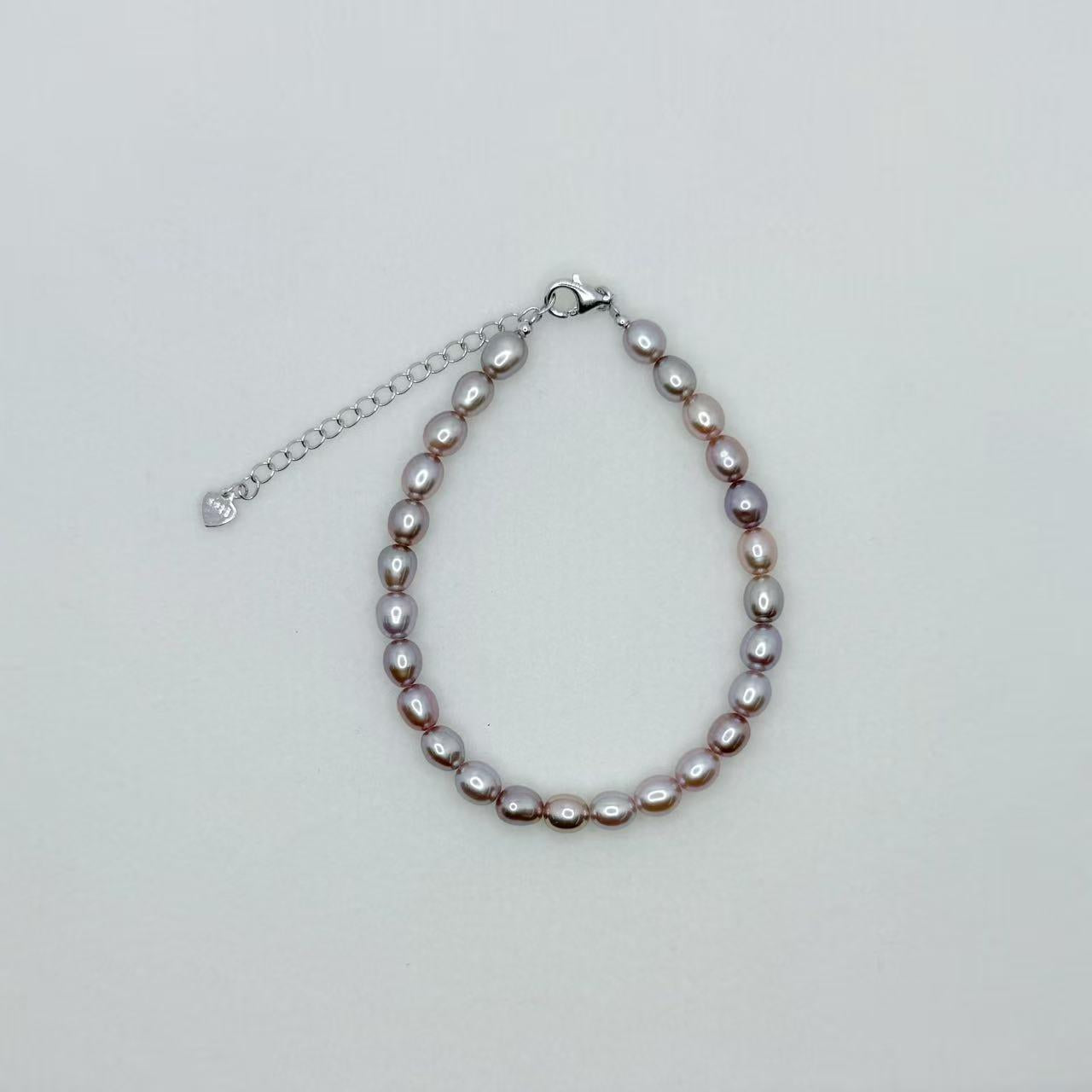 Freshwater Seedless Pearl Set Full String Necklace and Bracelet (5-6mm)