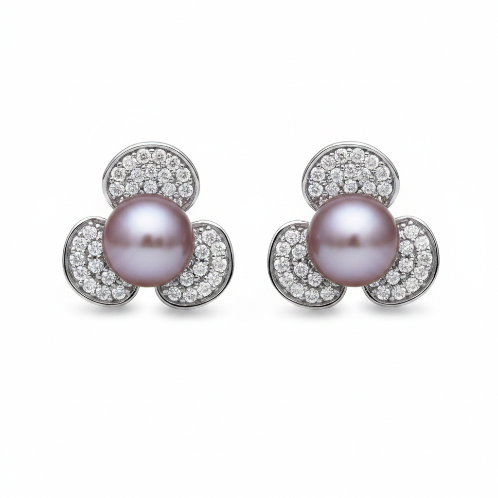 Pearl Earrings  with  Seawater Akoya pearl gift  (1 pearl) [Open in live]｜Freshwater  Pearl  Earrings