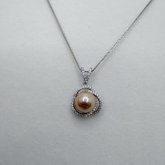 Fancy Design Edison Pearl Pendant Freshwater Seedless Pearl (9-10mm)（Free S925 Chain-AFEP008